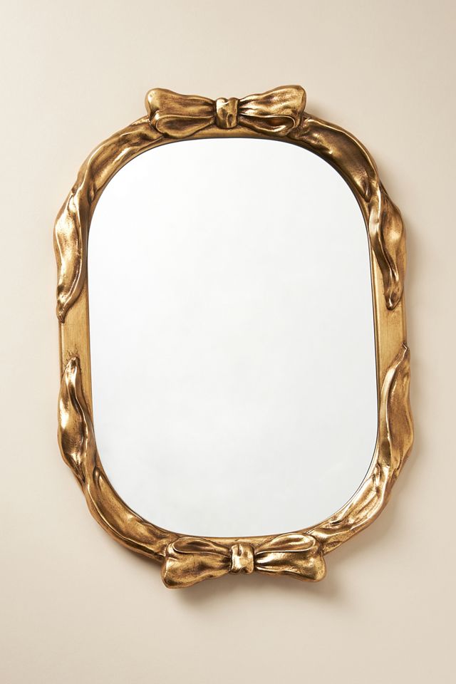 Beau Bow Gold Mirrored Tray #1