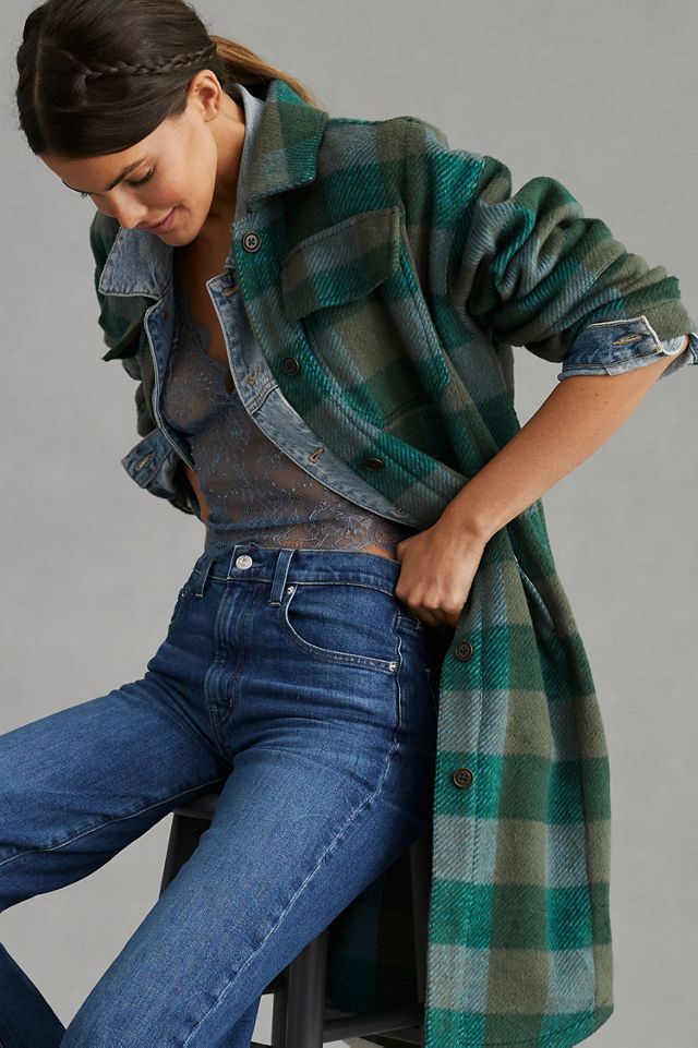 Pilcro Plaid Duster Shacket #3