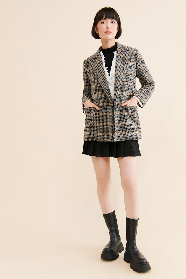 Hutch Plaid Printed Blazer Coat #2