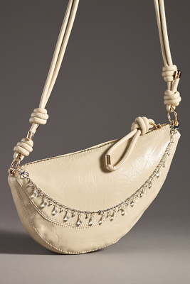 By Anthropologie Crystal Teardrop Bag Charm In Silver