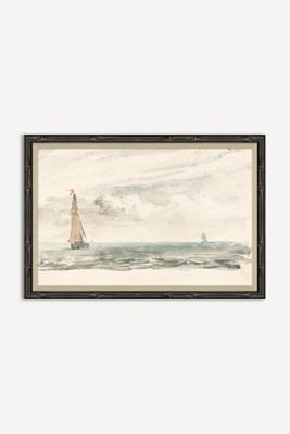 John Constable Seascape with Two Sailboats Wall Art