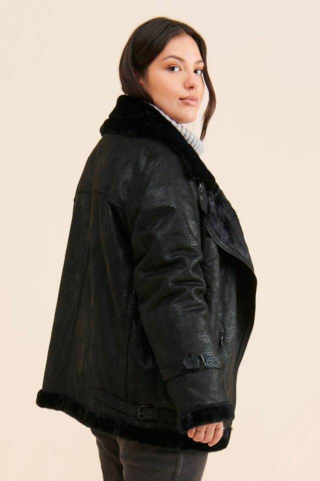 Hutch Rhys Sherpa Moto Jacket #1