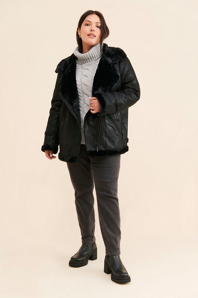Hutch Rhys Sherpa Moto Jacket #3