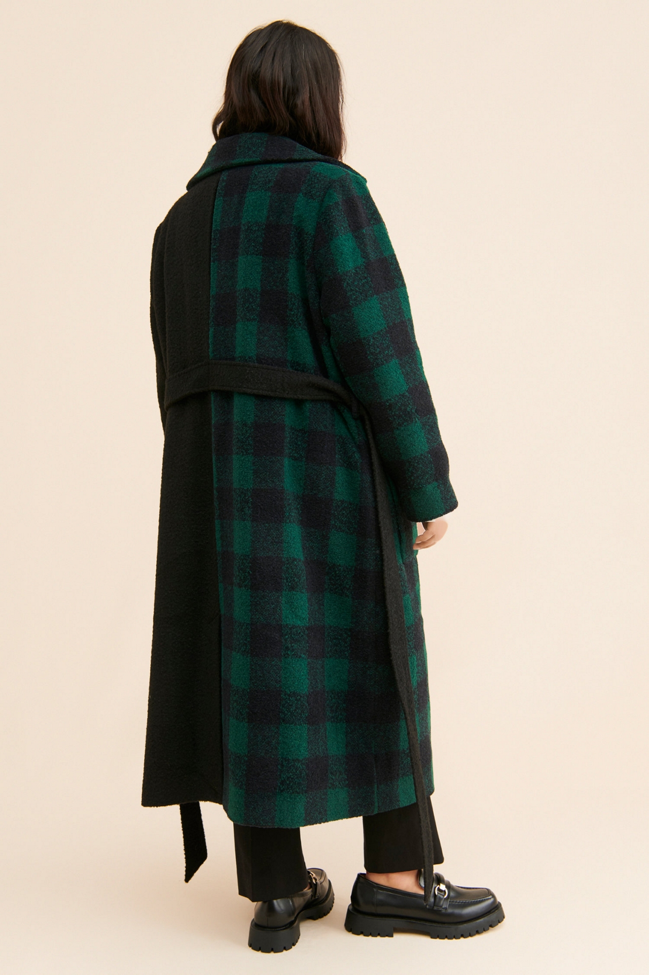 Hutch Half Plaid Overcoat