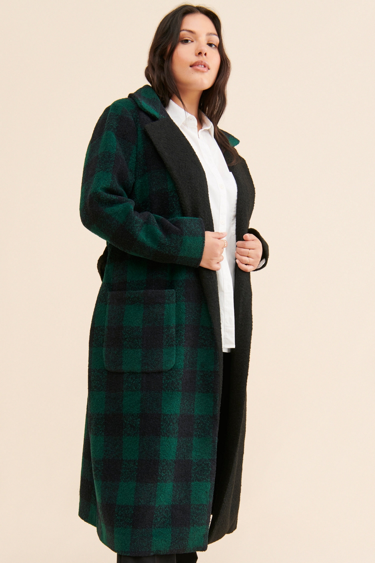Hutch Half Plaid Overcoat