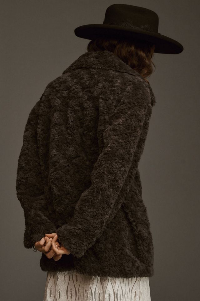 Curly Faux Fur Moto Jacket #1
