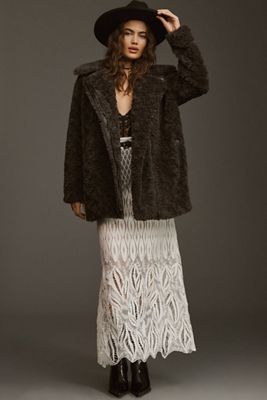 Curly Faux Fur Moto Jacket