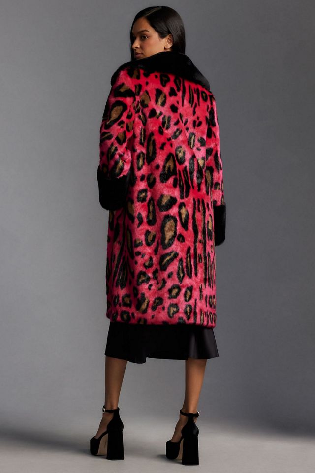 Maeve Colorblock Leopard Coat #1