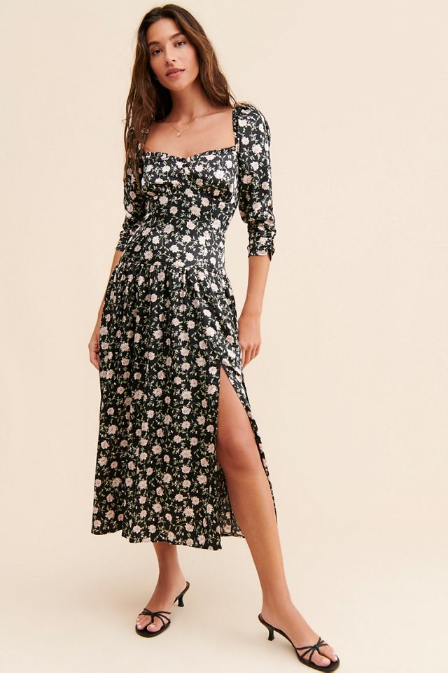 ASTR the Label Sweetheart Floral Midi Dress #3