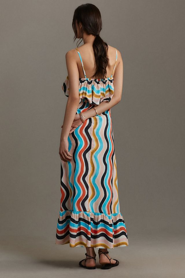 FARM Rio Sleeveless Ruffle Maxi Dress #1