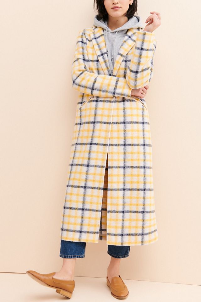 Eva Franco Longline Plaid Coat #1