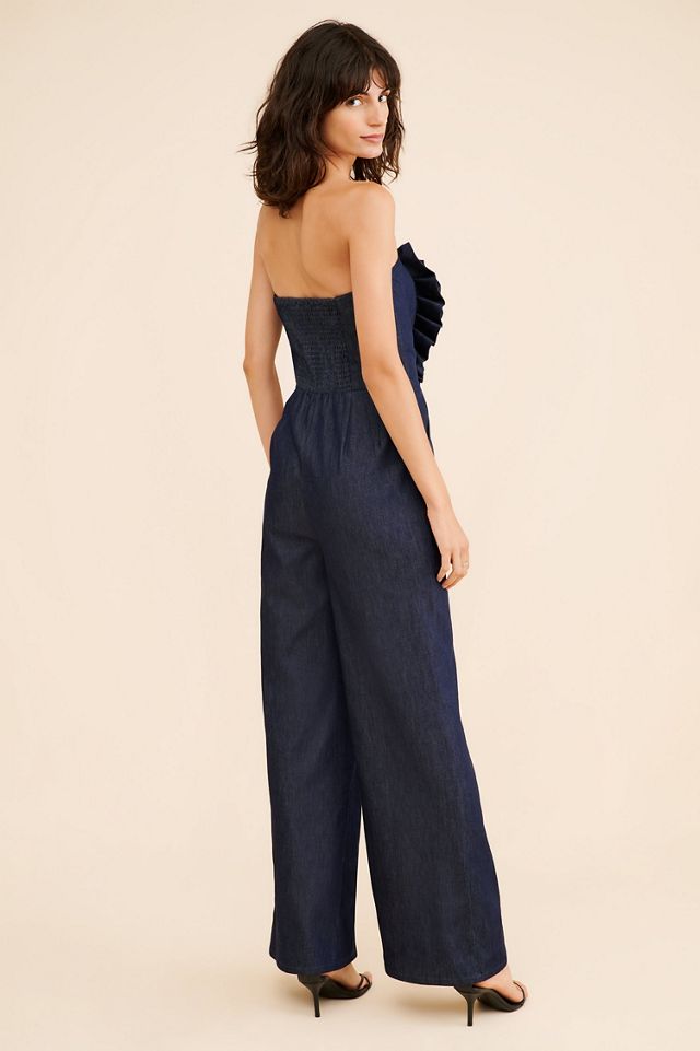 Yumi Kim 3-D Floral Denim Jumpsuit #1