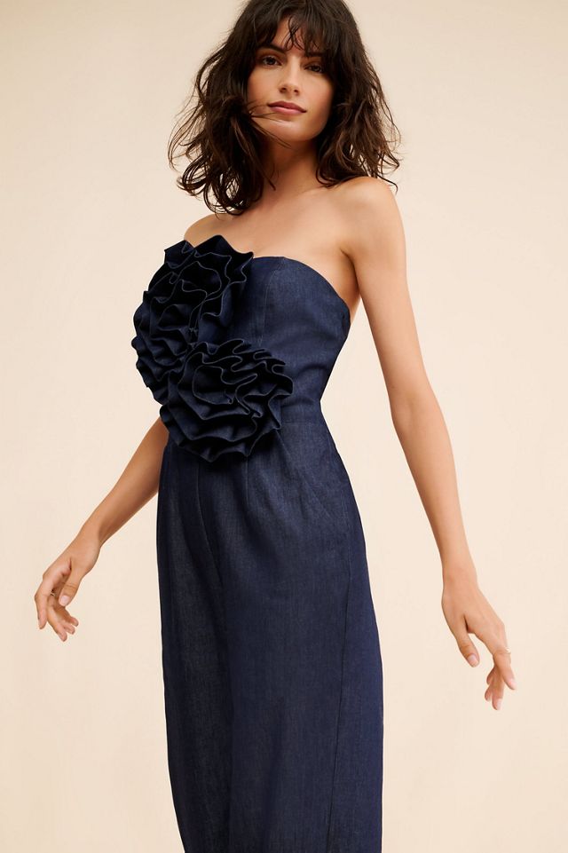 Yumi Kim 3-D Floral Denim Jumpsuit #3