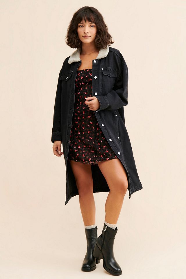 Pilcro Sherpa-Collared Denim Jacket #2