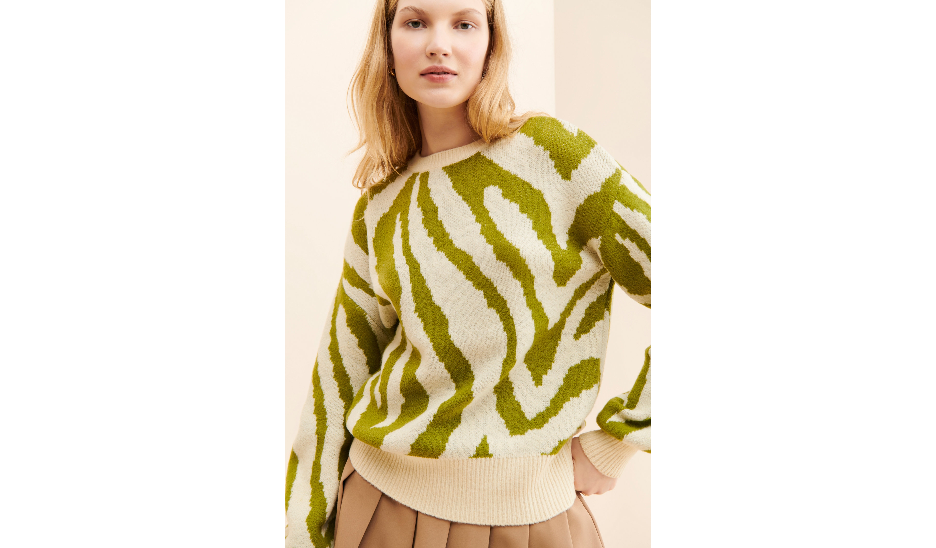 Theo & Spence Zebra Knit Sweater