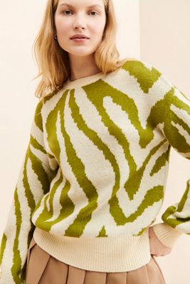 Theo & Spence Zebra Knit Sweater
