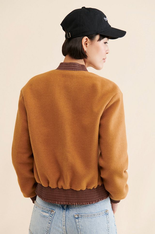 Hutch Vegan Leather Trim Bomber #1