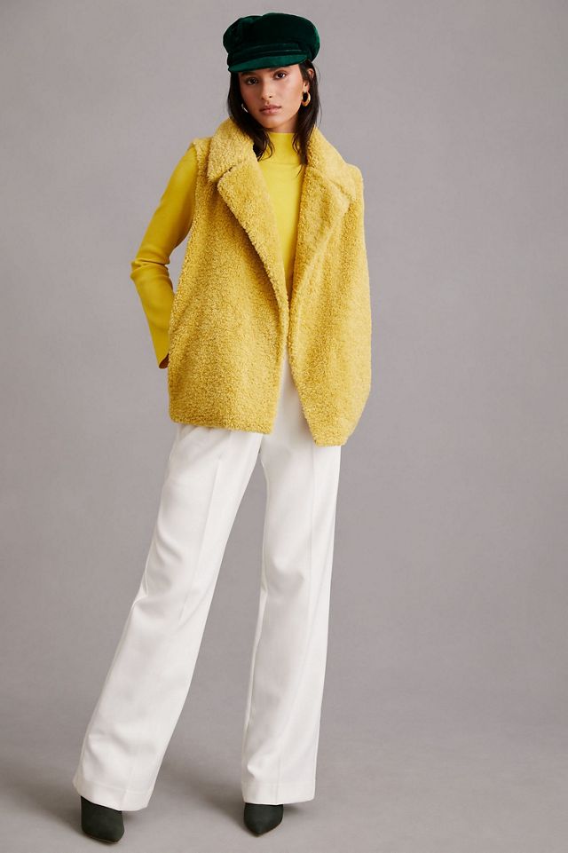 Faux Fur Lapel Vest #3
