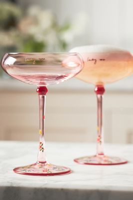Irene Toasting Coupe Glasses, Set of 2