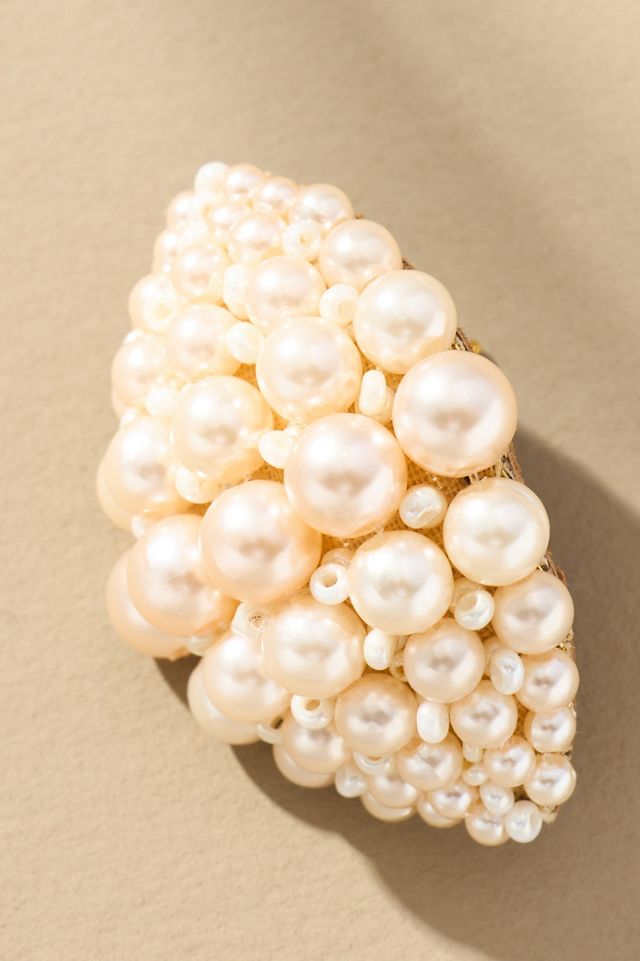 Deepa Gurnani Uma Pearl Cluster Drop Earrings #1