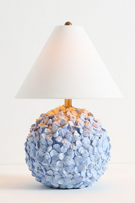 Anthropologie Aster Hydrangea Table Lamp
