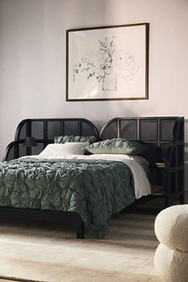 Anthropologie Nest Rattan Nightstand Bed In Multi