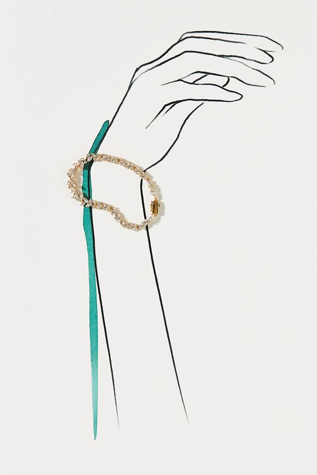 NADRI Savannah Crystal Cluster Line Bracelet #2