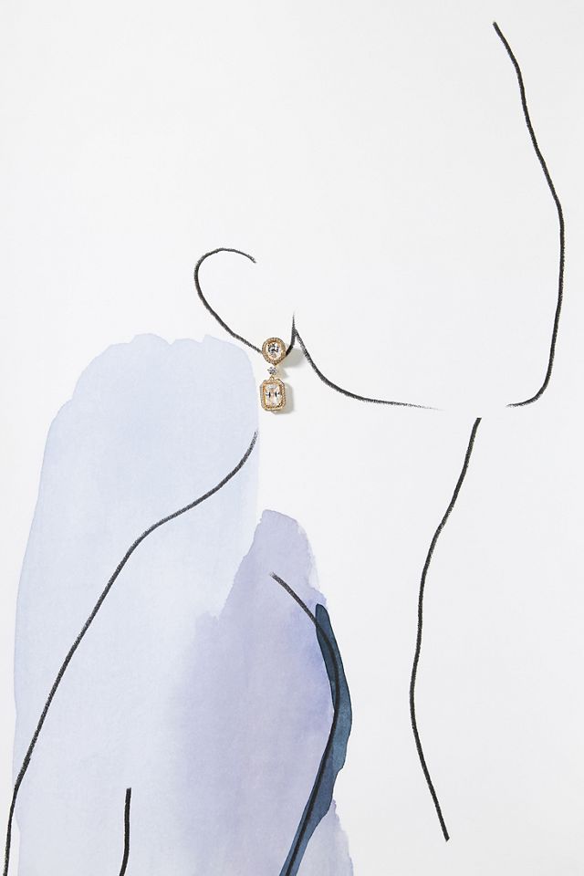 NADRI London Radiant Double-Halo Drop Earrings #1
