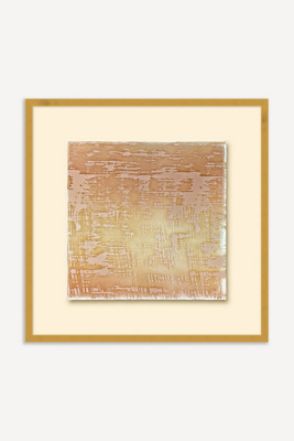 Anthropologie Velvet Brushstroke Shadowbox Wall Art