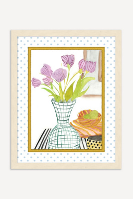 Anthropologie Funky Floral Wall Art