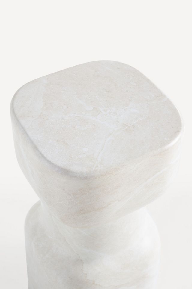 Keaton Faux-Marble Indoor/Outdoor Pedestal Table #1