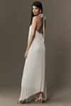 L'IDÉE Deesee Cross-Halter Pleated Asymmetrical Tent Maxi Dress
