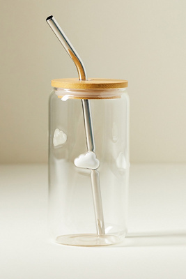 Anthropologie Icon Juice Sipper Glass
