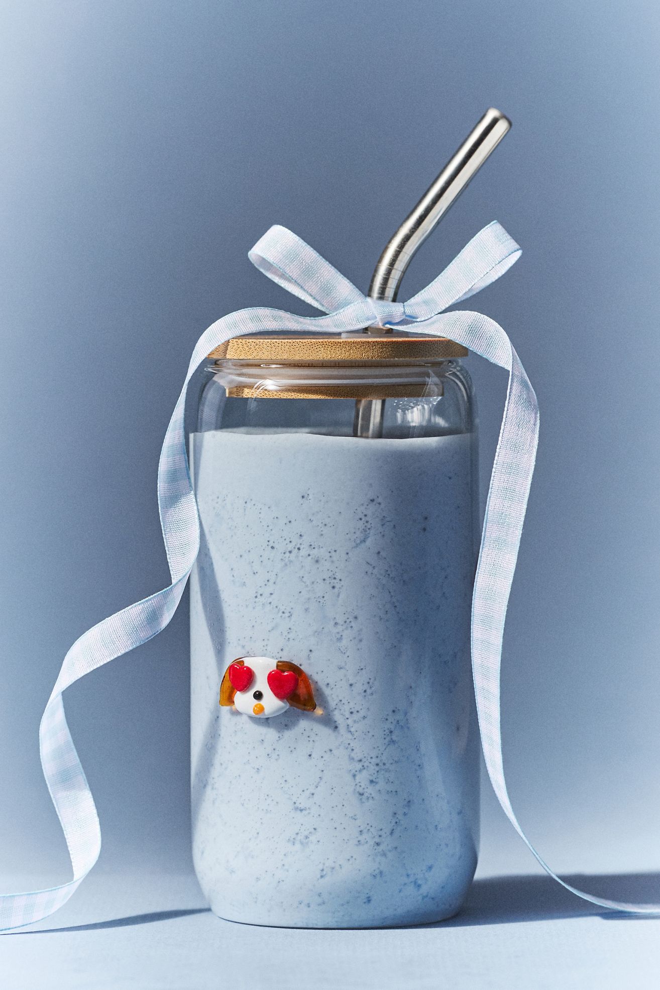 The Icon Juice Glass Tumbler with Lid - Heart Eyes Dog, Standard, One Size