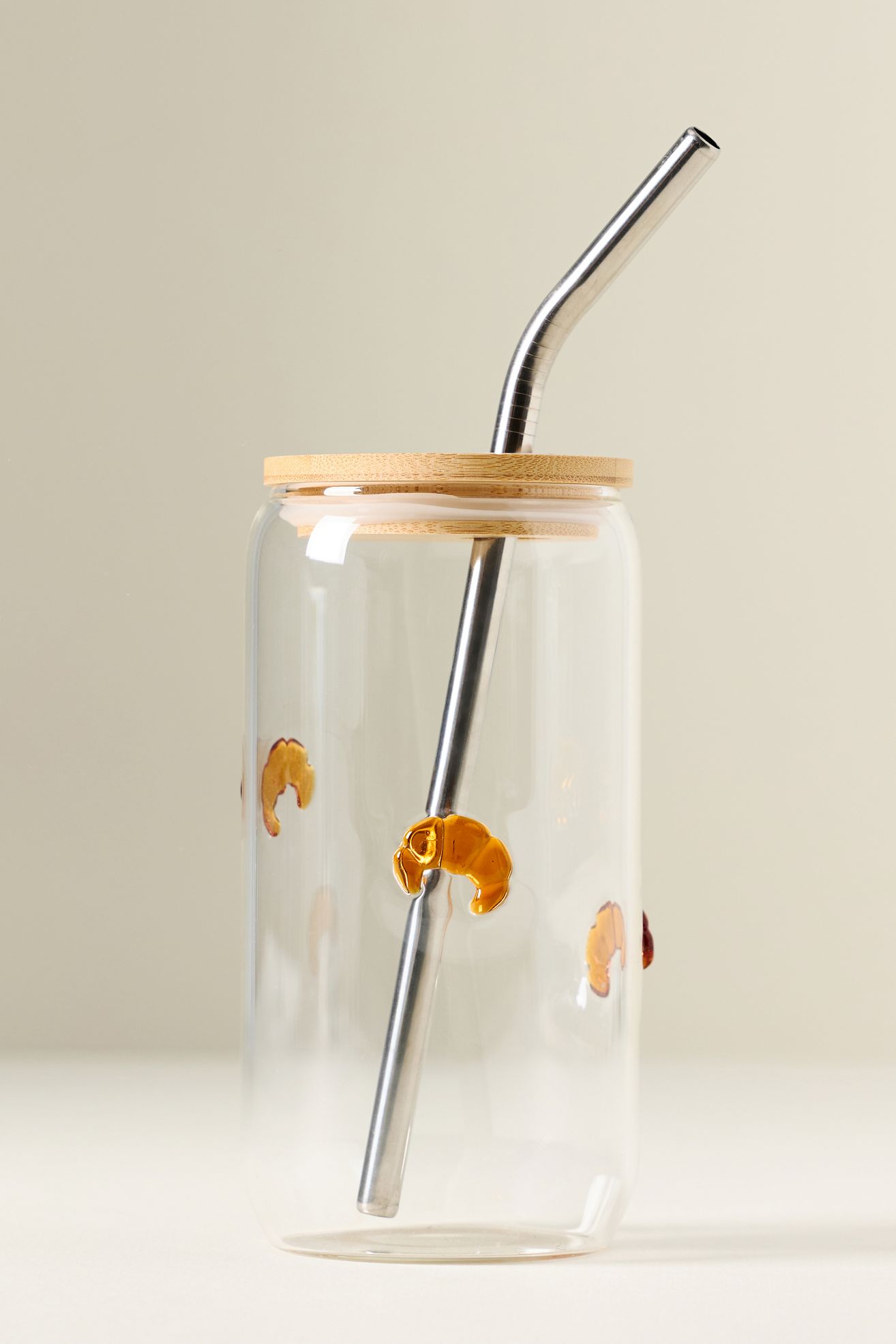 The Icon Juice Glass Tumbler with Lid - Croissant, Standard, One Size