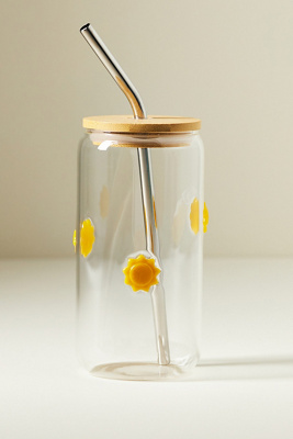 Anthropologie Icon Juice Sipper Glass