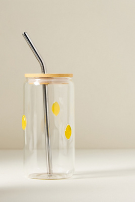 Anthropologie Icon Juice Sipper Glass