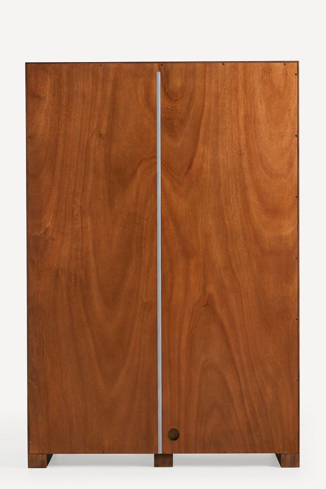 Omari Carved Oak Bar Cabinet #5