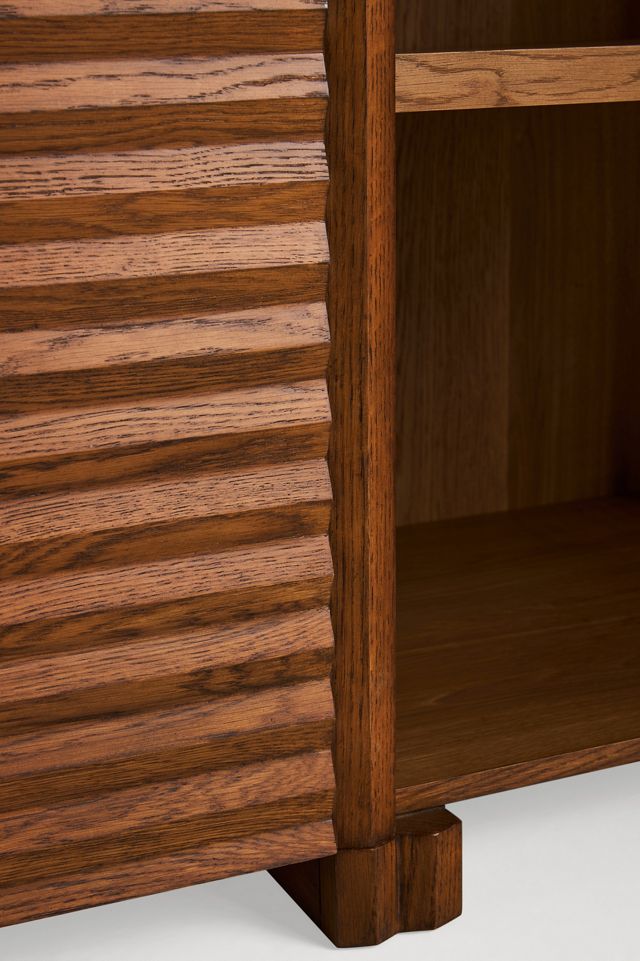 Omari Carved Oak Bar Cabinet #7
