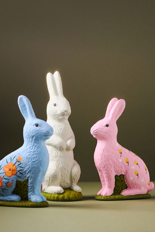 Handpainted Floral Easter Bunny #3