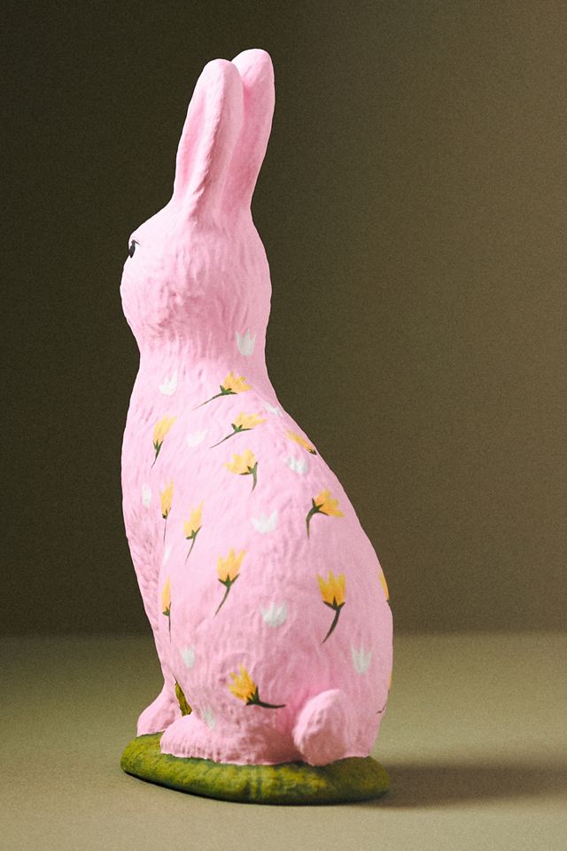 Handpainted Floral Easter Bunny #1