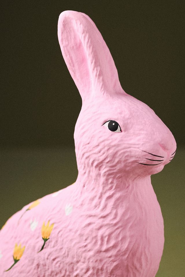 Handpainted Floral Easter Bunny #2