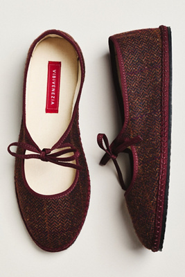 Vibi Venezia Brigitte Bow-tie Mary Jane Flats In Brown