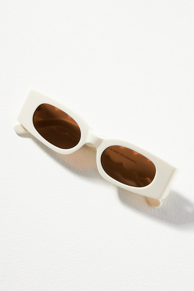 Rectangle Wavy Temple Sunglasses #1