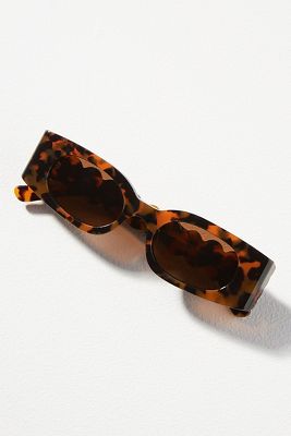 Lunettes de soleil Rectangle à branches ondulées par - By Anthropologie - Modalova