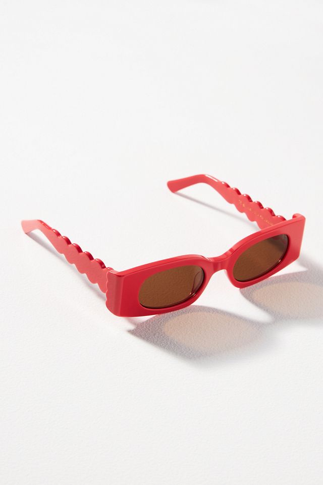 Rectangle Wavy Temple Sunglasses #1