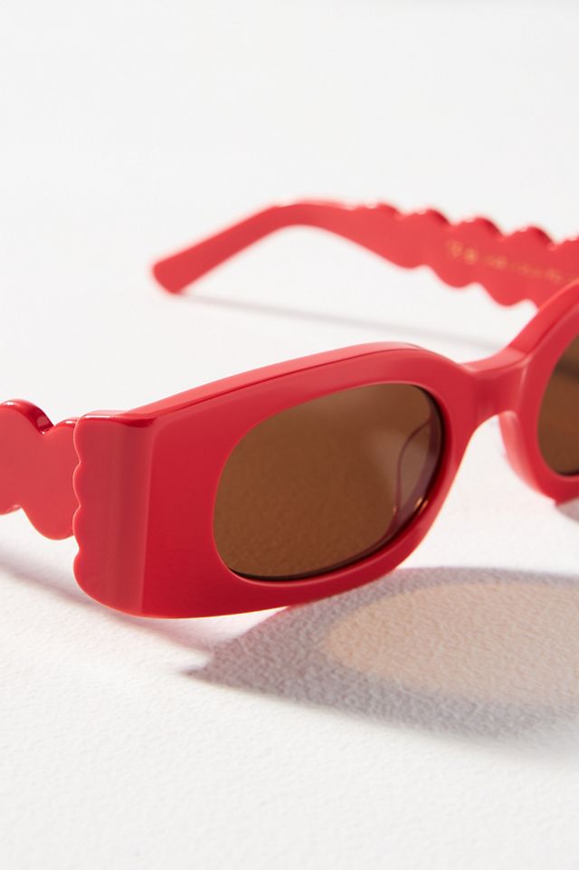 Rectangle Wavy Temple Sunglasses #2