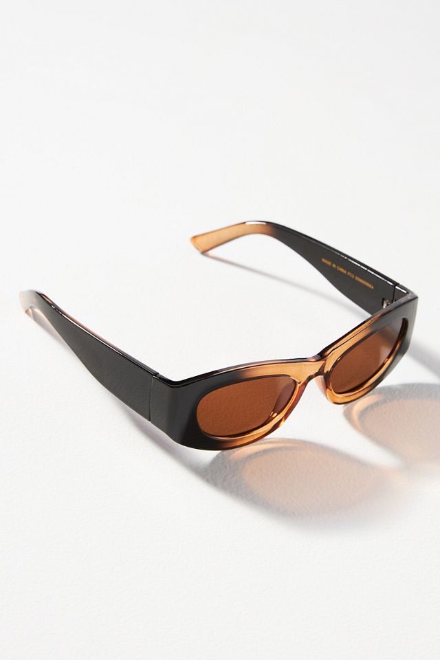 Lunettes de soleil ombré enveloppées rectangulaires #1