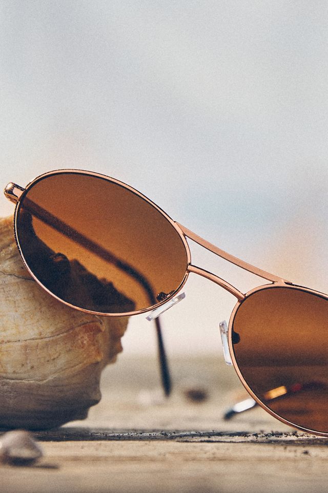 Oval Aviator Sunglasses | Anthropologie