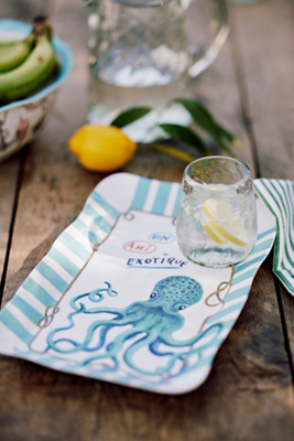 Nathalie Lete By the Sea Small Melamine Platter